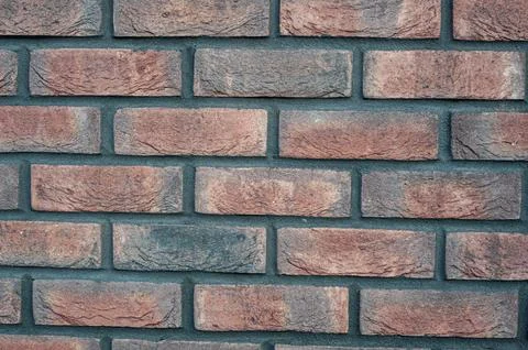 Red old brick wall background, brick wall texture, structure. old broken br.. Stock Photos