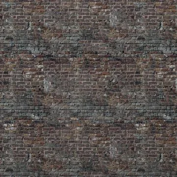 Red old brick wall background. 3d render Stock Photos