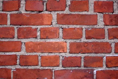 Red old brick wall Stock Photos