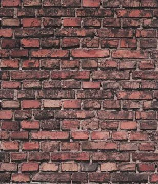 Red old brick wall texture, antique grungy texture surface Stock Photos
