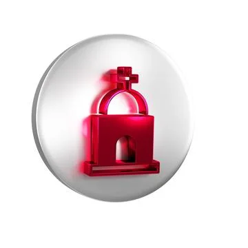 Red Old crypt icon isolated on transparent background. Cemetery symbol. Oss.. Ilustración de archivo