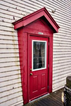 Red Old Door Stock Photos