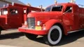 Red old firetruck HD Footage
