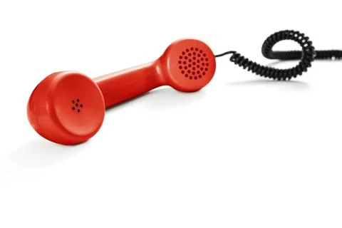 Red old phone Stock Photos