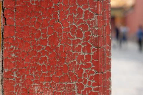 Red old pillar surface background Stock Photos