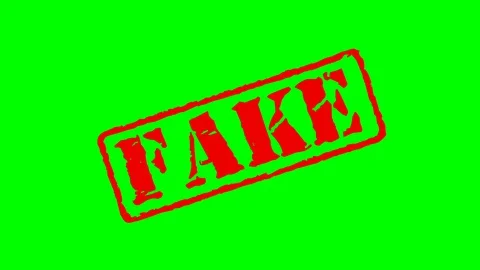 Red old stamp text fake animation green screen Stock Footage 128991537