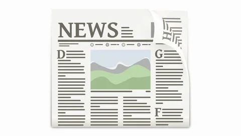 Red old stamp text fake on newspaper animation 스톡 동영상 129005014