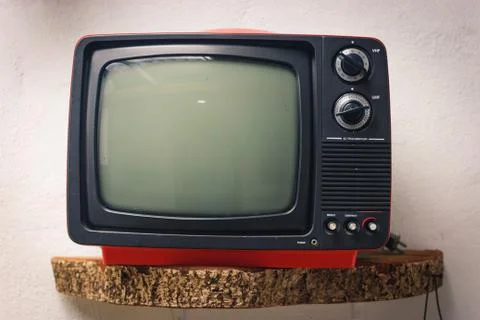 Red old TV Stock Photos
