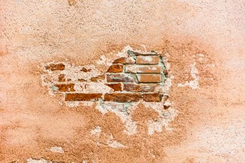 Red old worn brick wall texture background Stock Photos