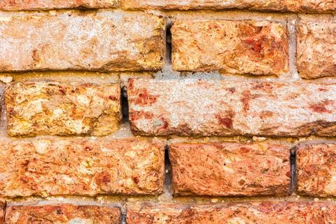 Red old worn brick wall texture background Empty Old Brick Wall Texture. P... Stock-Fotos
