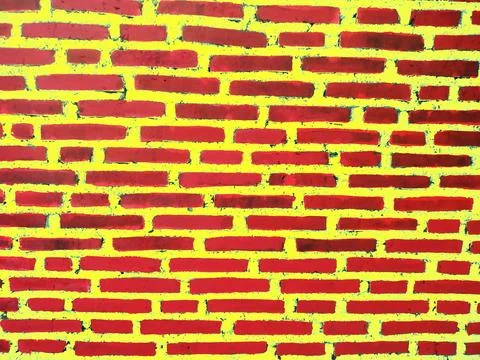 Red old worn brick wall texture background Stock Photos