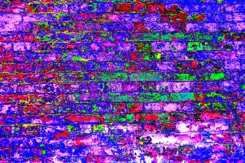 Red old worn brick wall texture background. Vintage effect. abstract multic.. Stock Photos
