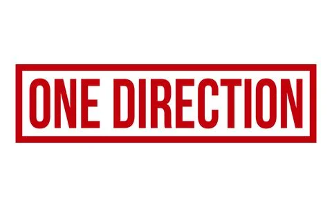 Red One Direction Rubber Stamp Seal Vector Stock Illustration
