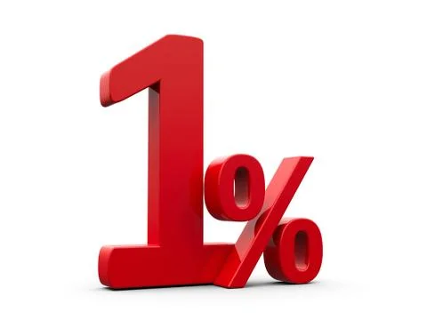 Red one percent Illustrazione stock
