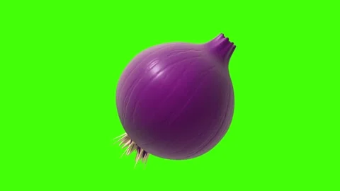 Red Onion 3D icon motion render Stock Footage 331080482