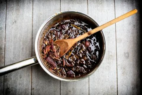 Red onion chutney Stock Photos
