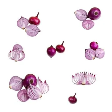 Red Onion Collage Stock Photos