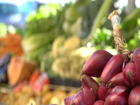 Red onion Details Stock Footage 77502046