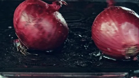 Red onion. Macro. Stock Footage 80240772