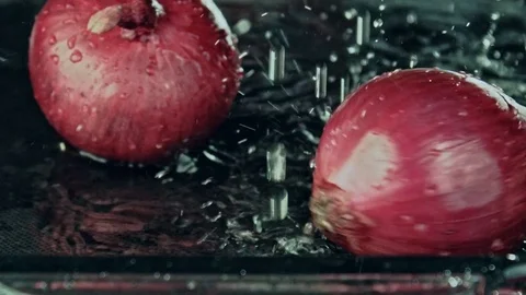 Red onion. Macro. Stock Footage 80240919