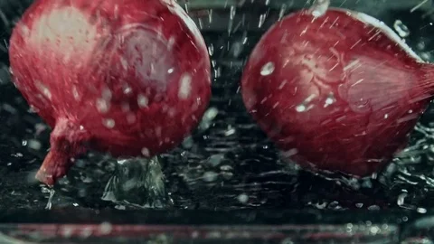 Red onion. Macro. Stock Footage 80240944