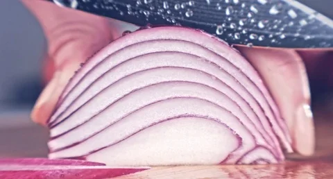 Red onion. Macro. Stock Footage 80247851