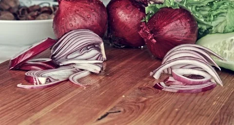 Red onion. Macro. Stock Footage 80251900