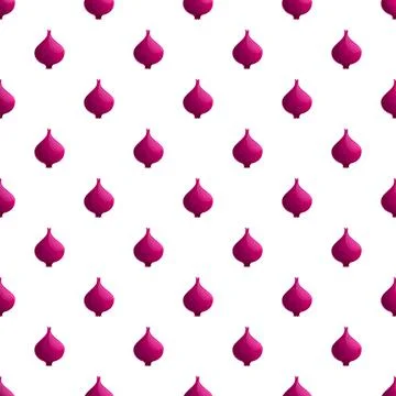 Red onion pattern creating a seamless food background wallpaper Stockillustratie
