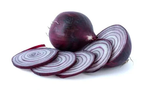 Red onion, ring-cut Stock Photos