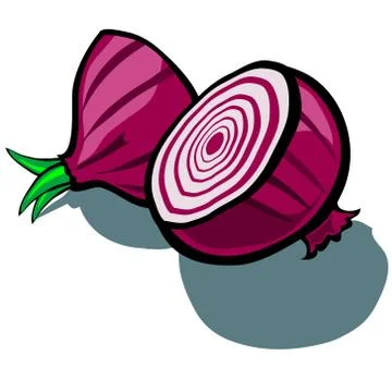 Red Onion Slice Stock Illustration
