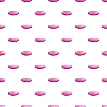 Red onion slices creating seamless vector pattern Stock Illustration