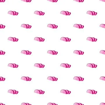 Red onion slices creating a seamless food pattern Stock Illustration