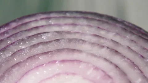Red onion, texture close-up, rotation. Stock Footage 162405168