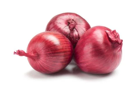 Red onion on white background Stock Photos