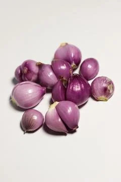 Red onion on white background Stock Photos