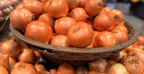 Red onions background Stock Photos