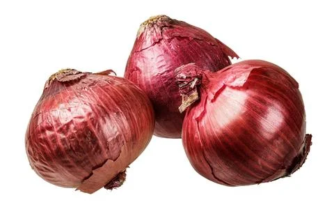 Red Onions isolated on a white background with copy space Stock Photos