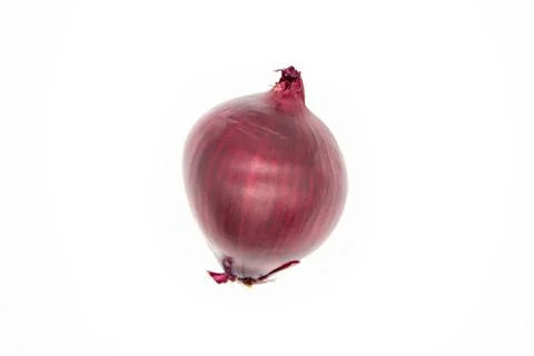 Red onions on white background Stock Photos