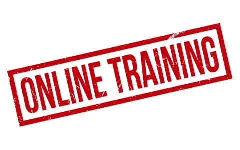Red Online Training Rubber Stamp Seal Vector Stock Illustration