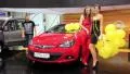 Red Opel Astra GTC at yearly automotive-show SIA 2012 in Kiev, Ukraine HD Footage