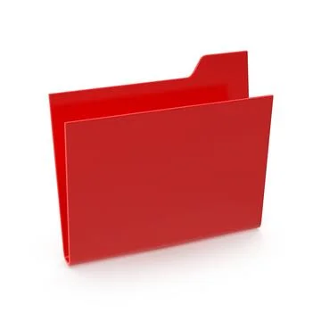 Red Open Folder Icon Stock Illustration