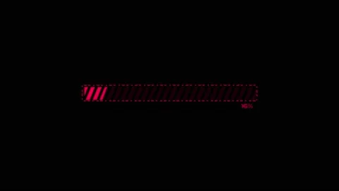 Red or Pink Unique Combination of Loading Bar Filling in 4K. Stock Footage 136628704
