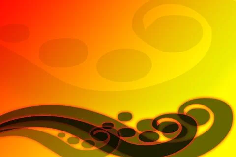 Red orange abstract waves Stock Illustration