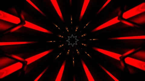 Red Orange and White Pulse Neon Arcade in Endless Flow Background VJ Loop in Stock Footage 310294887