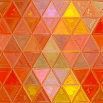 Red, orange and yellow triangles mosaic pattern Stock Illustration