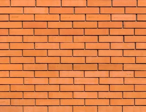 Red orange brick wall for background texture Stock Photos