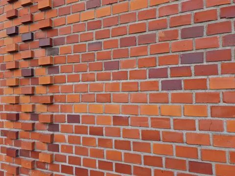 Red orange brick wall texture. pattern, texture, background Stock Photos