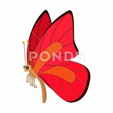 Butterfly Clipart-butterfly with a red and orange pattern clip art