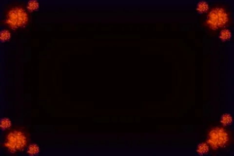 Red orange clouds by side on dark frame for text Stock Illustration