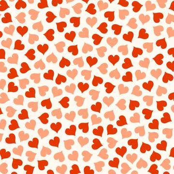 Red Orange Colorful Heart Pattern Background Stock Illustration